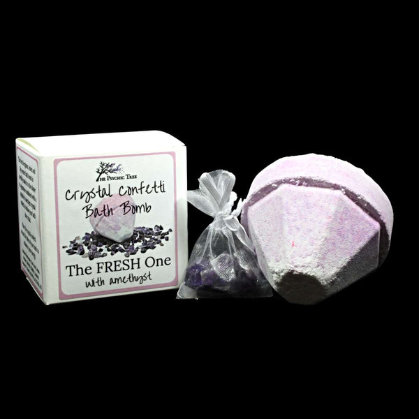 Crystal Confetti Bath Bomb - The Fresh One with Amethyst