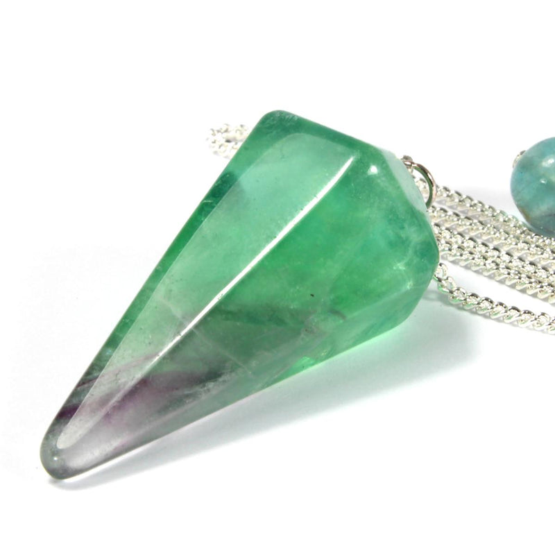 Fluorite Faceted Cone Pendulum
