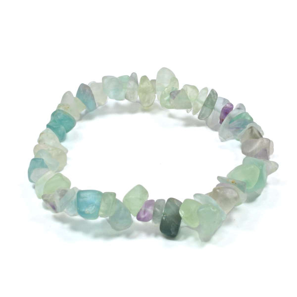 Fluorite Stone Chip Bracelet