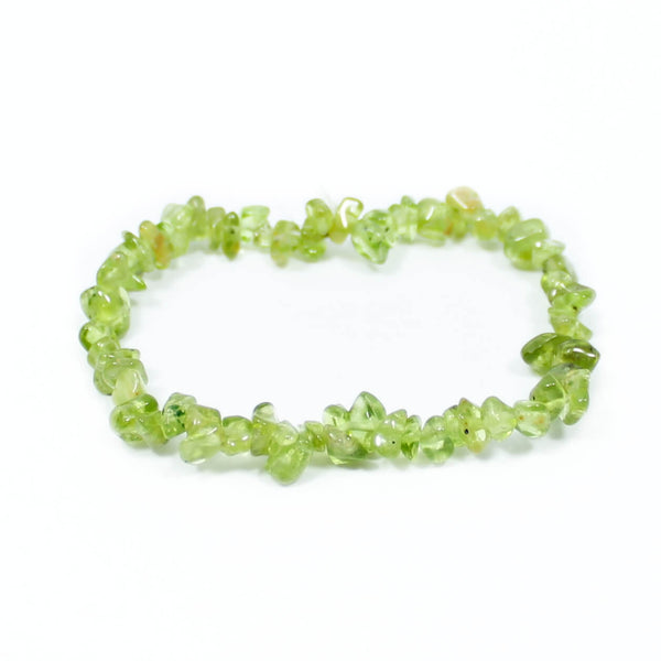 Peridot Stone Chip Bracelet