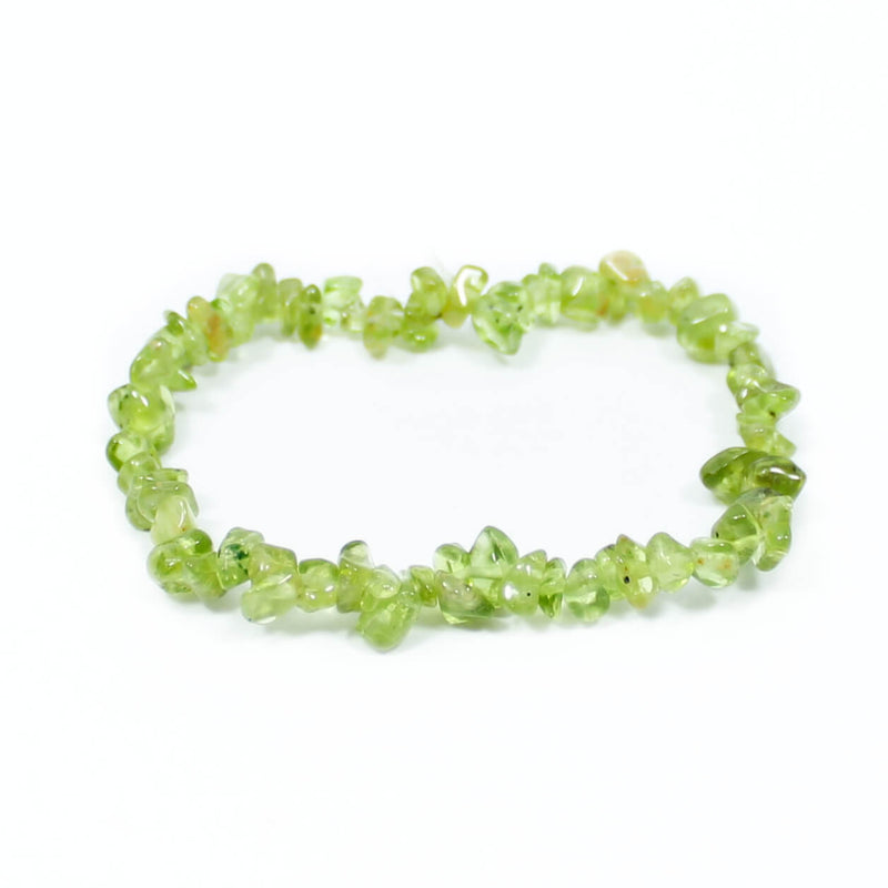 Peridot Stone Chip Bracelet