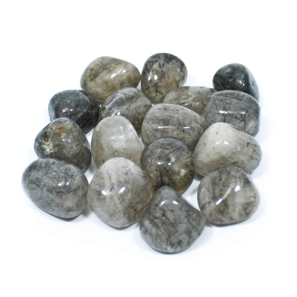 Tourmalinated Quartz Polished Tumblestone Healing Crystal