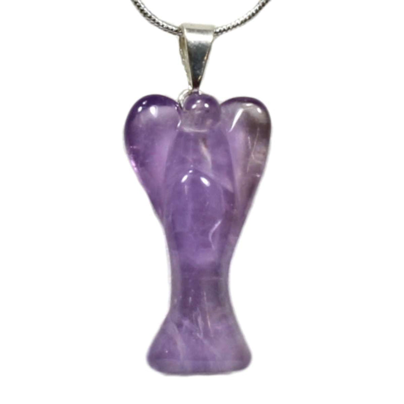 Amethyst Angel Pendant with Chain