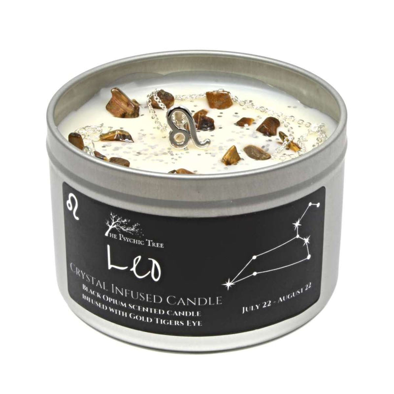 Leo - Crystal & Jewellery Scented Zodiac Candle