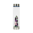 Bewater Love Glow Glass Bottle - Rose Quartz, Amethyst and Aventurine Quartz