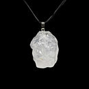 Rough Clear Quartz Crystal Pendant & Braided Rope Necklace