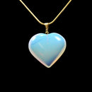 Opalite Heart Pendant With Chain