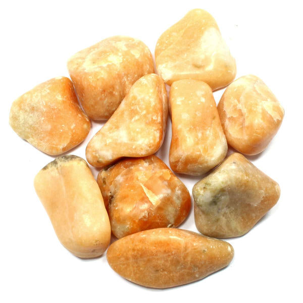 Orange Calcite Polished Tumblestone Healing Crystals