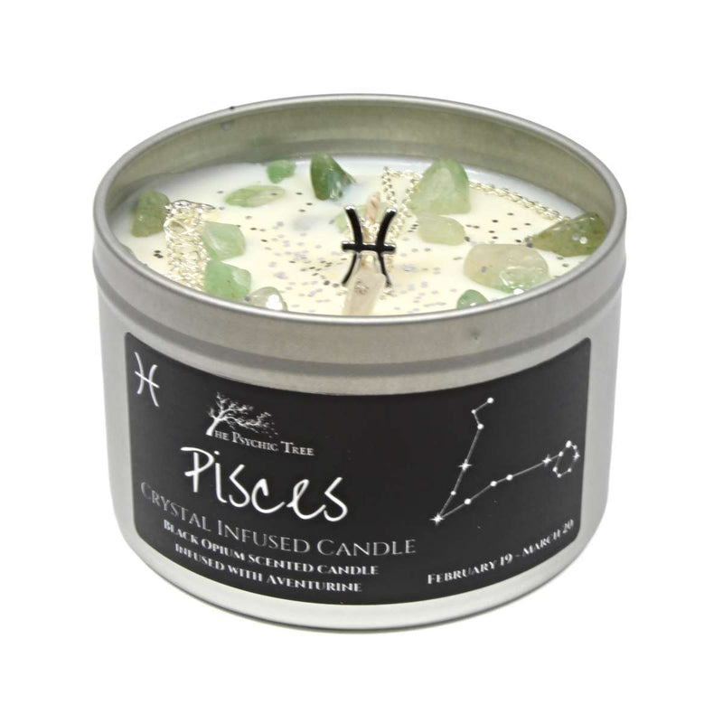 Pisces - Crystal & Jewellery Scented Zodiac Candle