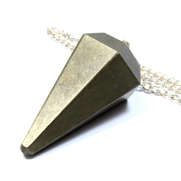 Pyrite Faceted Cone Pendulum