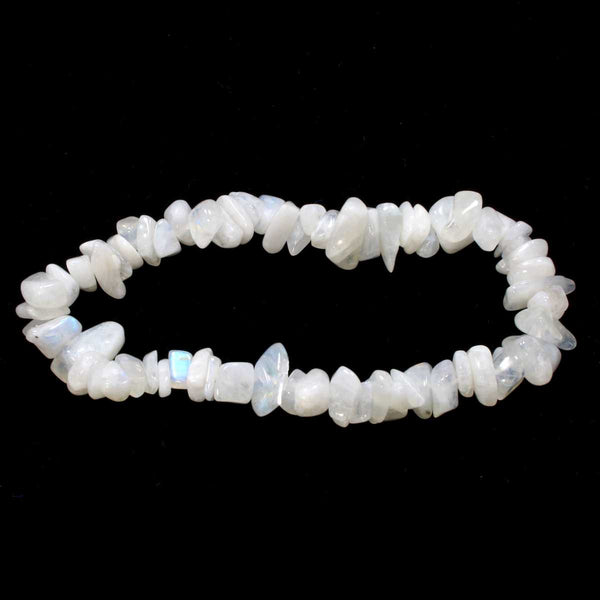 Rainbow Moonstone Stone Chip Bracelet