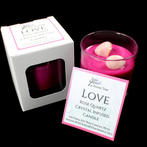 Love - Crystal Infused Scented Candle