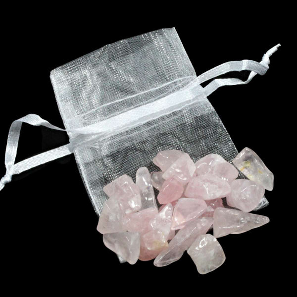 Rose Quartz Crystal Chips (20g Bags)