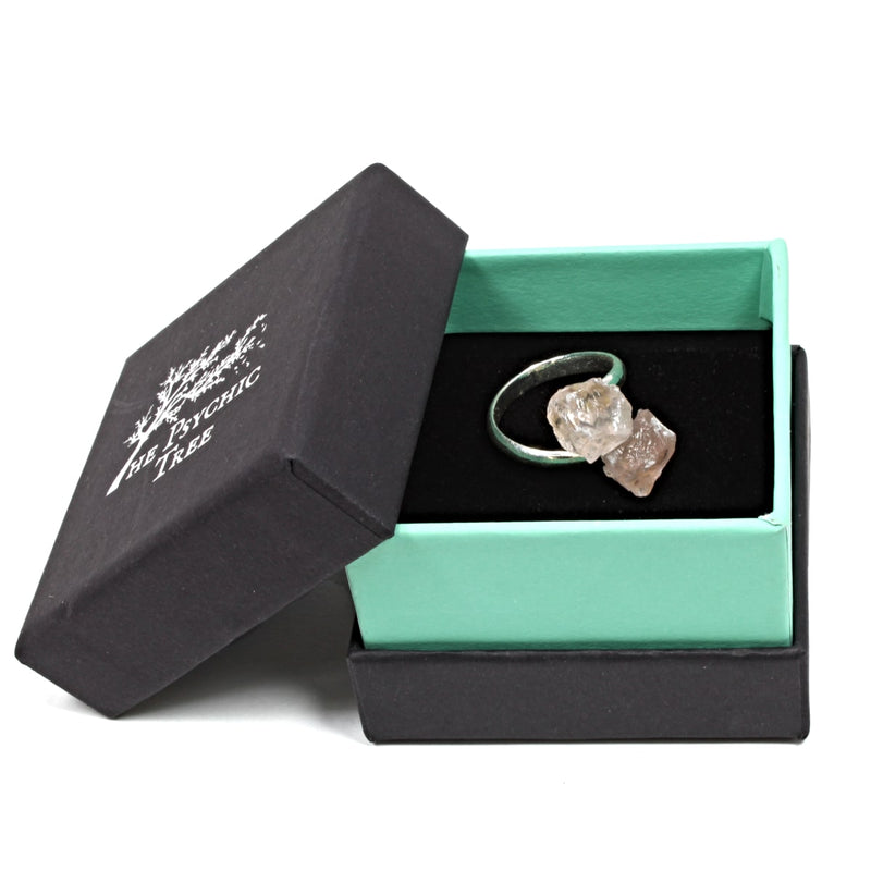 Rose Quartz Crystal Adjustable Ring