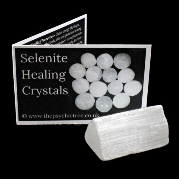 Selenite Rough Cuboid Crystal & Guide Pack