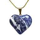 Sodalite Heart Pendant with Chain