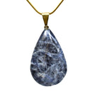 Sodalite Teardrop Pendant with Chain