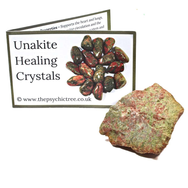 Unakite Rough Crystal & Guide Pack