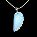 Opalite Angel Wing Pendant With Chain