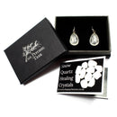 Snow Quartz Teardrop Earrings