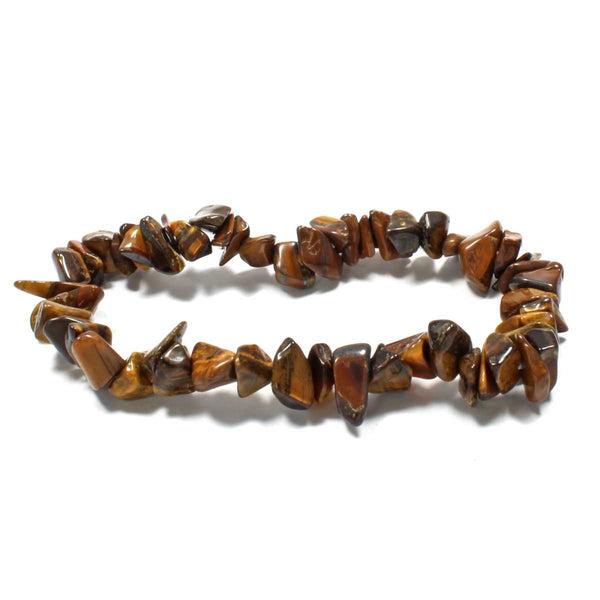 Gold Tigers Eye Stone Chip Bracelet