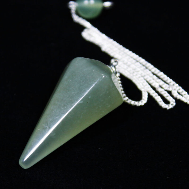 New Jade Faceted Cone Pendulum